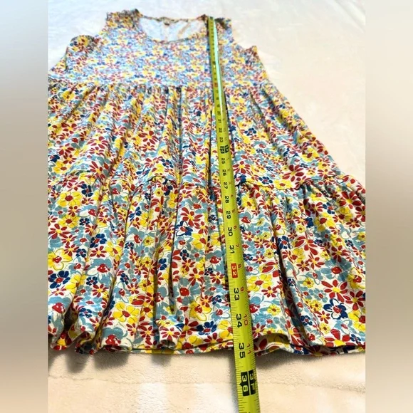 Toad &Co Marley Tiered Sleeveless Dress Womens Sz M In Barley Multi Floral Print - Picture 13 of 16